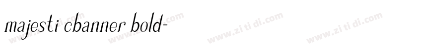 majesti cbanner bold字体转换